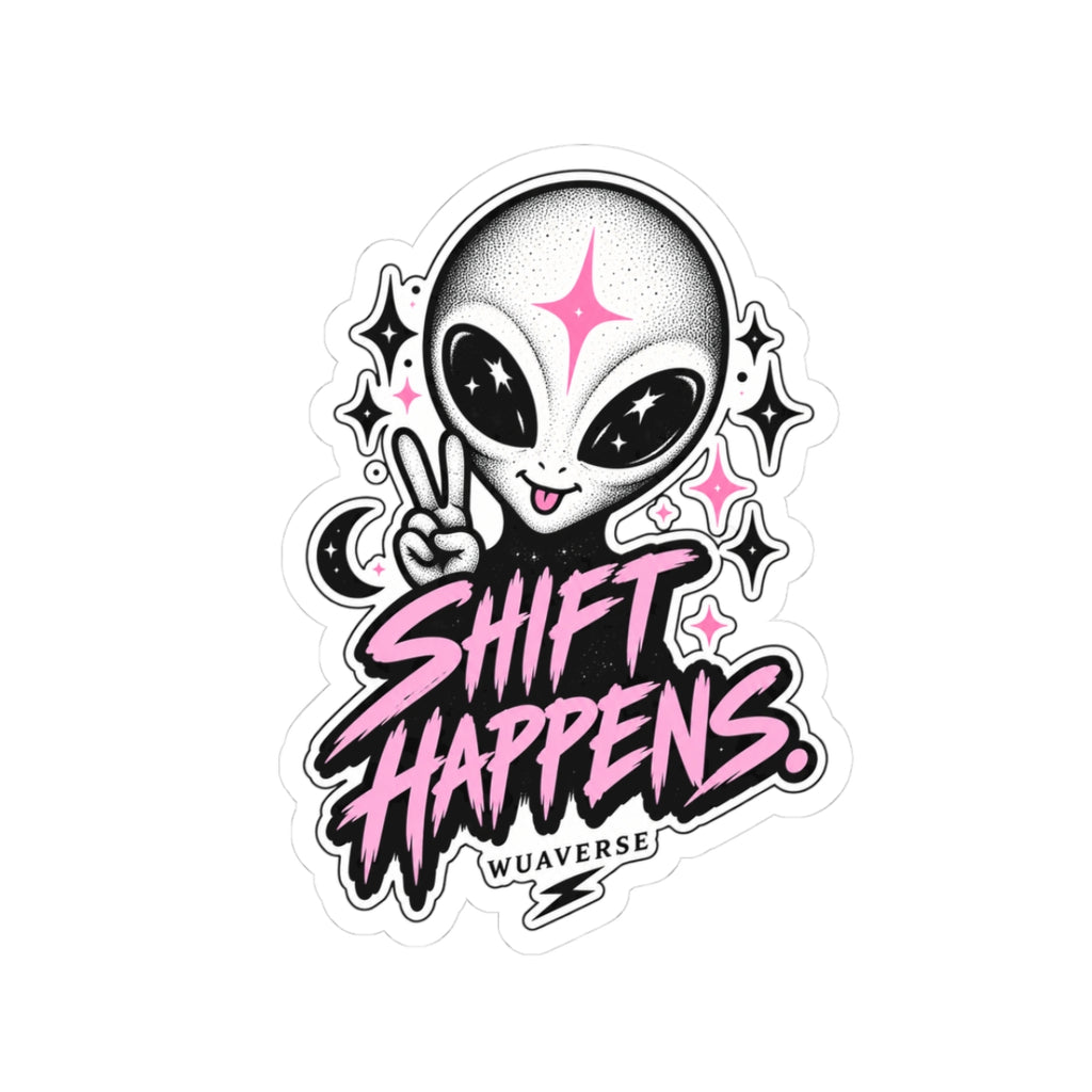 Shift Happens Alien Sticker