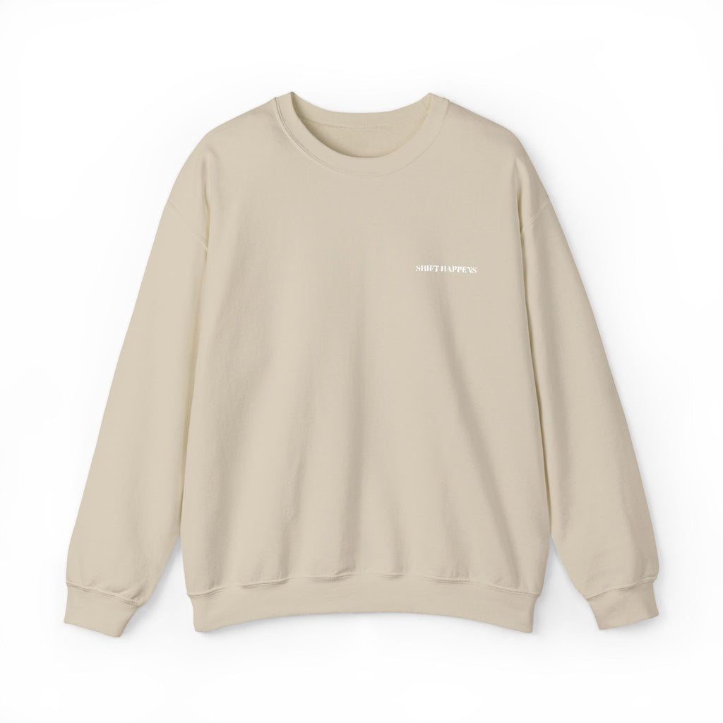 Shift Happens Embroidered Crewneck Sweatshirt