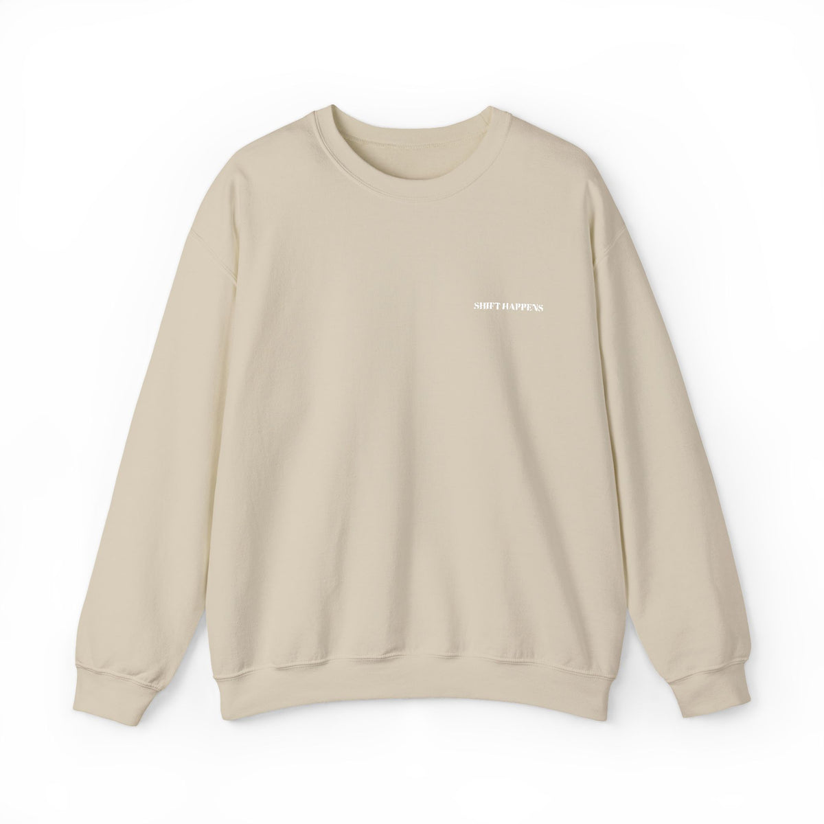 Shift Happens Embroidered Crewneck Sweatshirt
