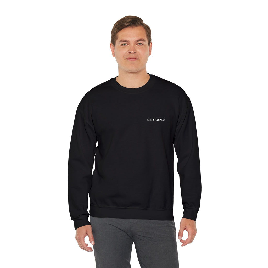 Shift Happens Embroidered Crewneck Sweatshirt