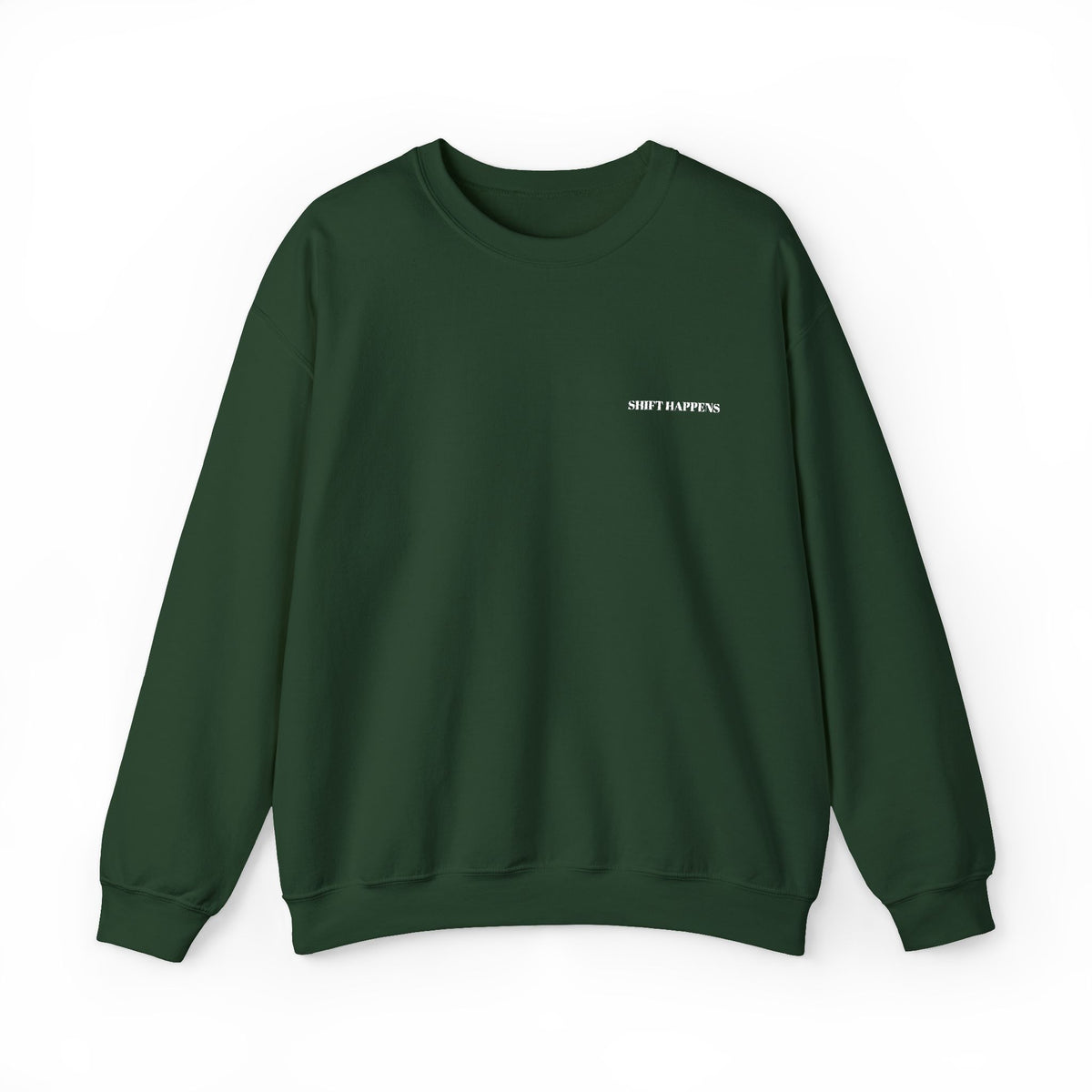 Shift Happens Embroidered Crewneck Sweatshirt
