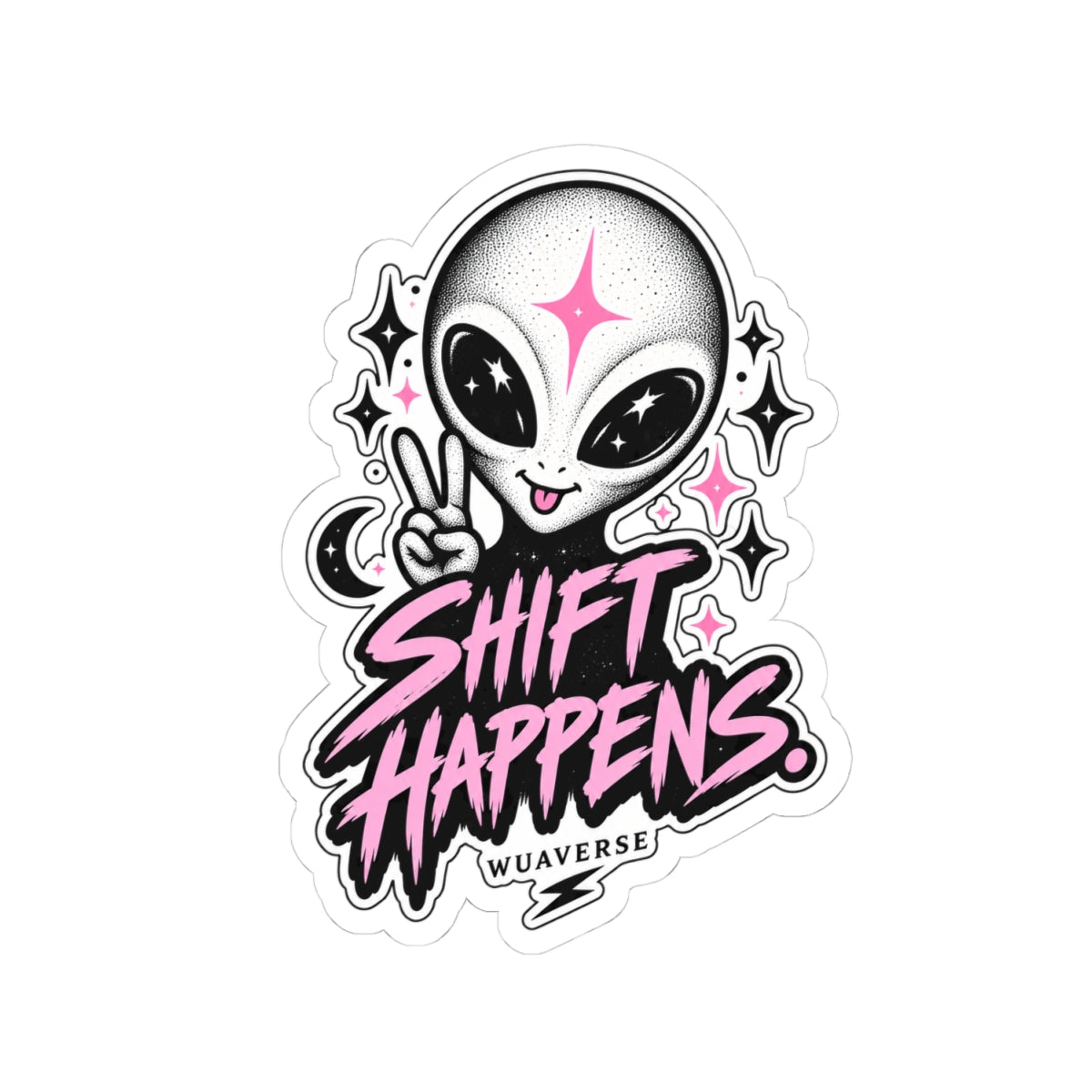 Shift Happens Alien Sticker