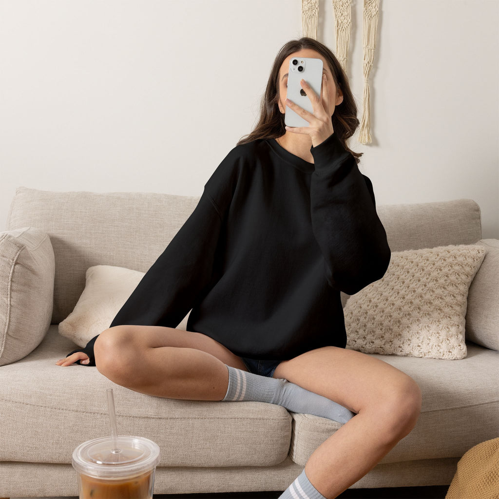 Shift Happens Embroidered Crewneck Sweatshirt