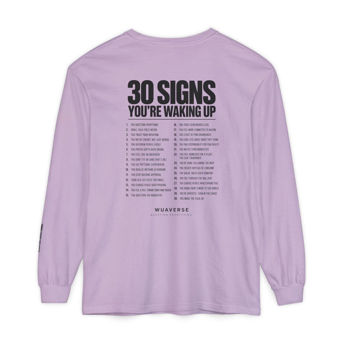 30 Signs You’re Waking Up Long Sleeve Tee